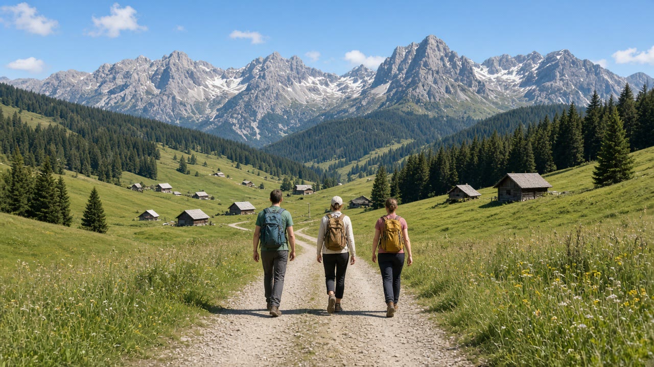 Alpen und Hütten im Gunzesrieder Tal
