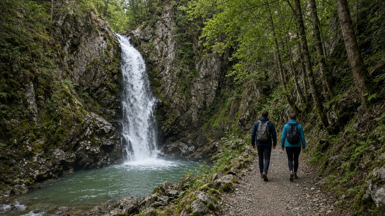 Wasserfall in der Weißachschlucht